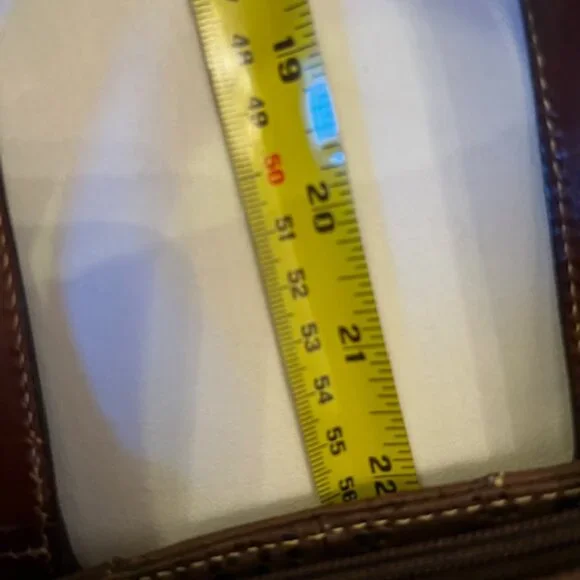 FOSSIL | Brown Floral Tooled Embossed Leather Crossbody or Handbag-EUC - Picture 13 of 16